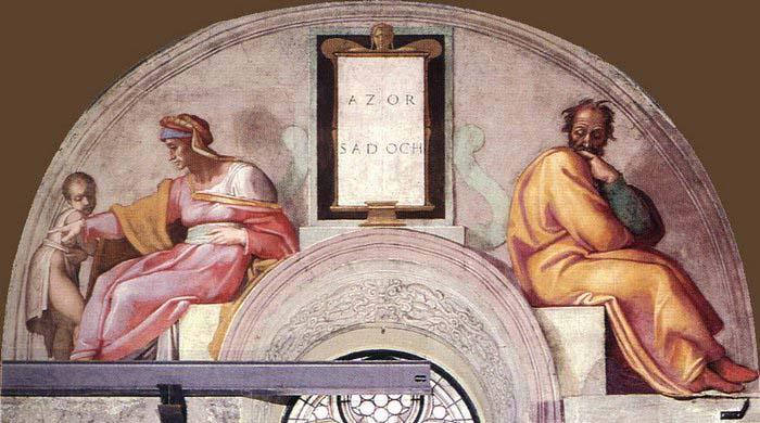 Michelangelo Buonarroti Azor  Zadok France oil painting art